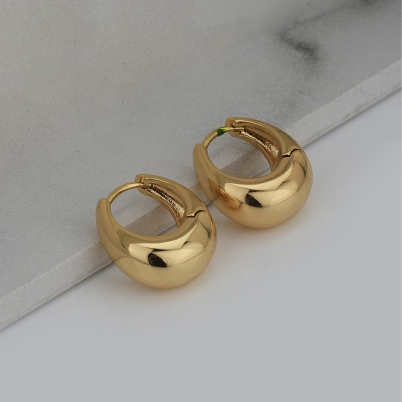 Women Gold-Plated Hoop Earrings