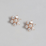 Rose Gold Floral Studs Earrings