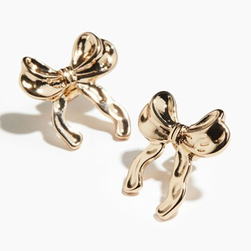 Bow-Shaped Stud Earrings