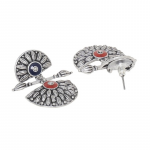 Gold-Plated Zircon Studded & Pearls Beaded Drop Earrings